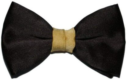 Black Satin Bow Ties With Coloured Knot - Image 7