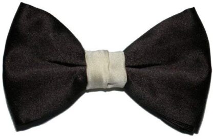 Black Satin Bow Ties With Coloured Knot - Image 8