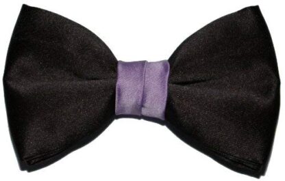 Black Satin Bow Ties With Coloured Knot - Image 10