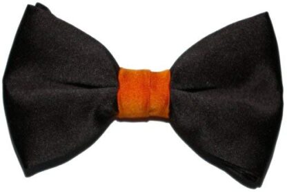 Black Satin Bow Ties With Coloured Knot - Image 11