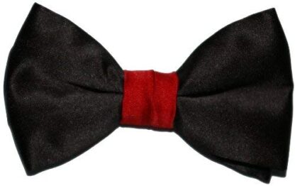 Black Satin Bow Ties With Coloured Knot - Image 13