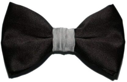 Black Satin Bow Ties With Coloured Knot - Image 15