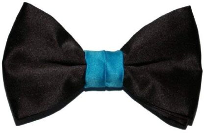 Black Satin Bow Ties With Coloured Knot - Image 16