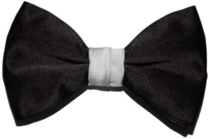 Black Satin Bow Ties With Coloured Knot - Image 17