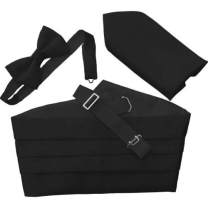 Mens Satin Cummerbund Sets (Including Bow Tie and Hanky) - Image 4