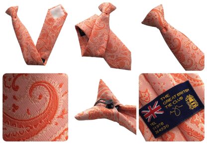 Mens Paisley Clip-On Neck Ties - Image 6