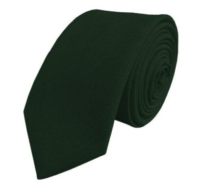 British Made - Mens Plain Matt Skinny Ties with Pointed Tips - Image 3