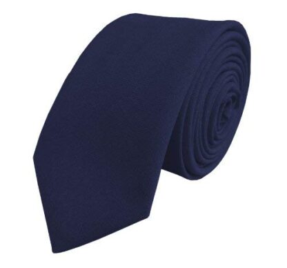 British Made - Mens Plain Matt Skinny Ties with Pointed Tips - Image 6