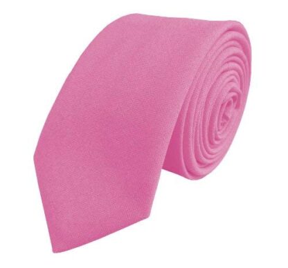 British Made - Mens Plain Matt Skinny Ties with Pointed Tips - Image 7