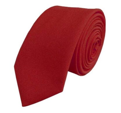 British Made - Mens Plain Matt Skinny Ties with Pointed Tips - Image 8