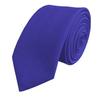 British Made - Mens Plain Matt Skinny Ties with Pointed Tips - Image 9