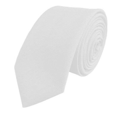 British Made - Mens Plain Matt Skinny Ties with Pointed Tips - Image 10