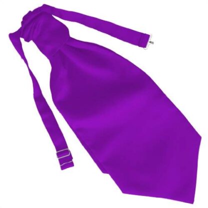 Mens Satin Wedding Ruche Cravats - Image 20