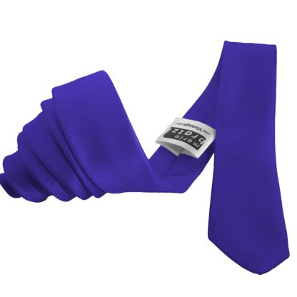 Super Skinny Satin Ties Adult Mens Royal Blue Tie