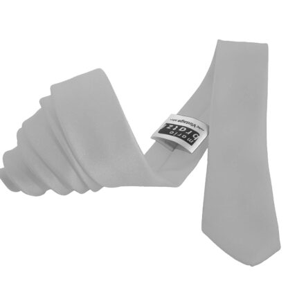 Super Skinny Satin Ties Adult Mens White Tie