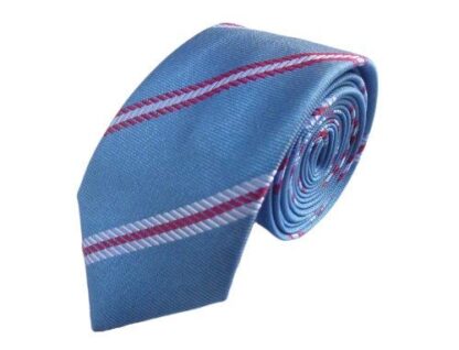 Mens Retro Skinny Striped Ties - Image 3